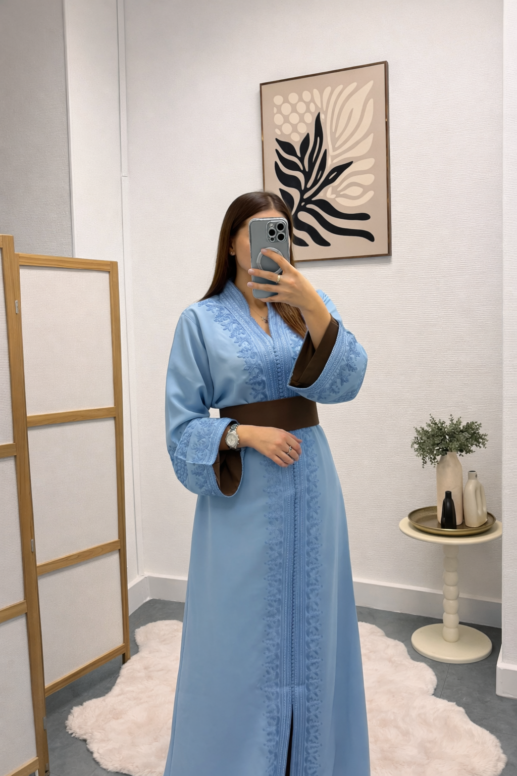 Caftan Lina Bleu Ciel