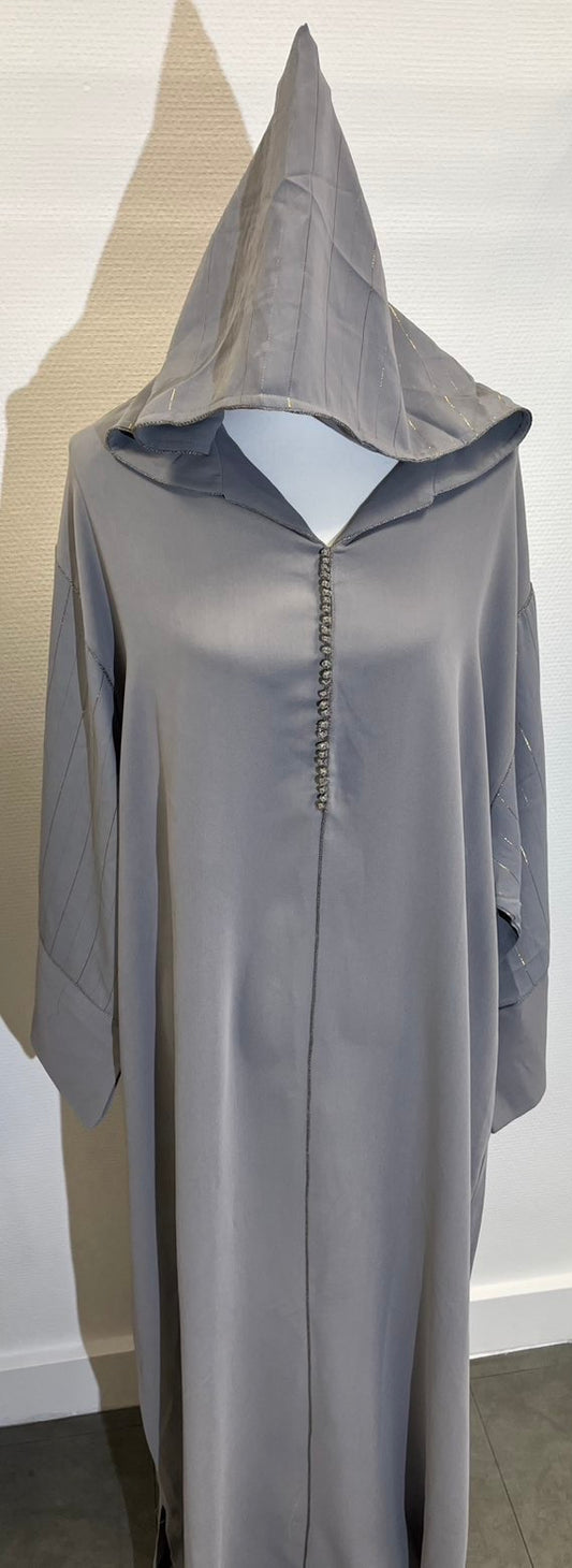 Jellaba Gris Dorée