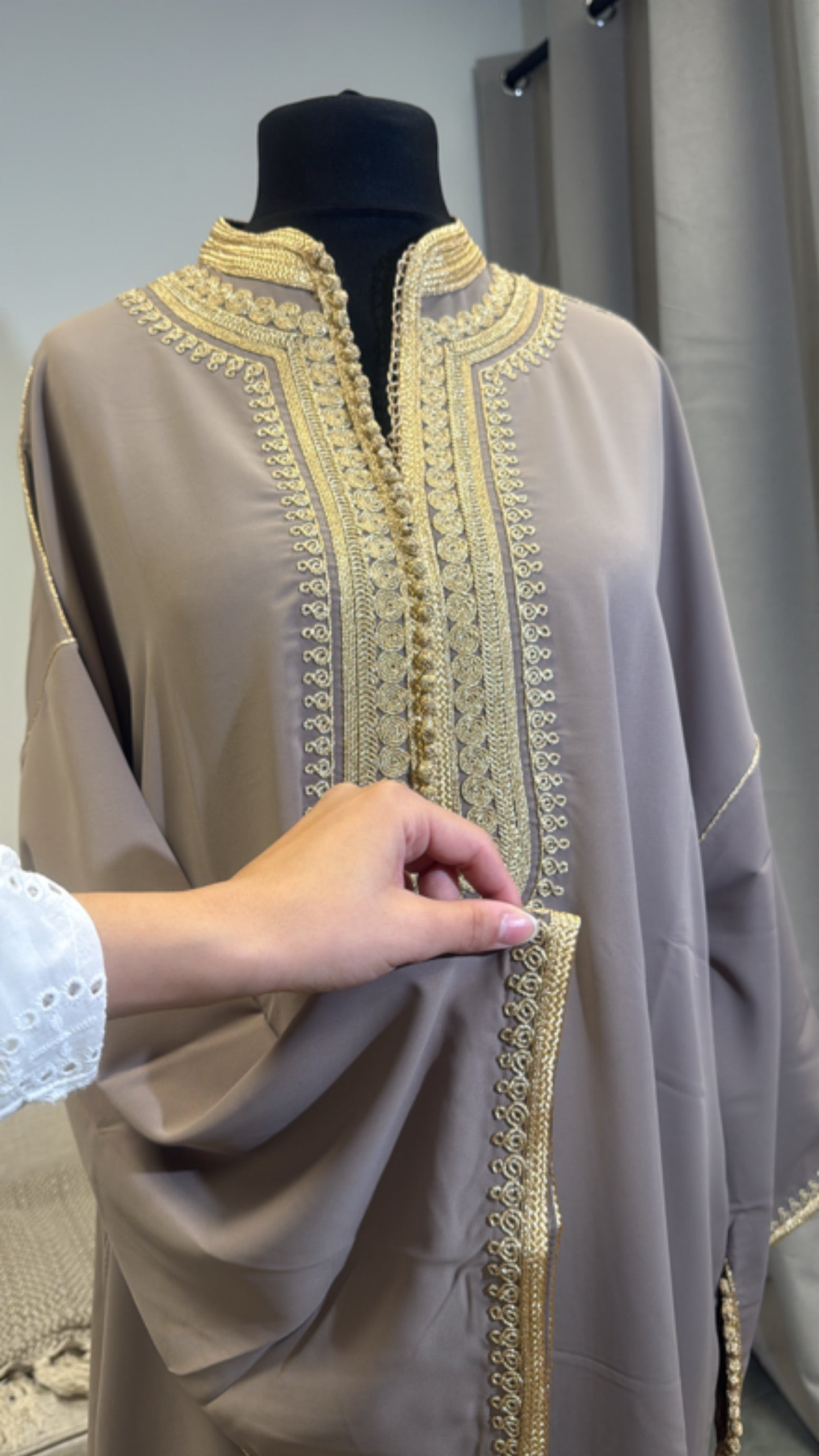 Gandoura Yasmine Taupe